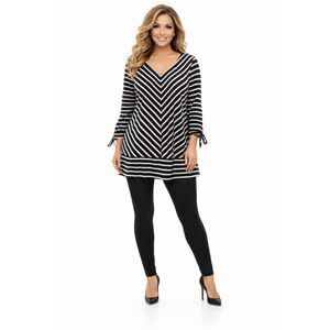 Kim Rogers Shirt Tunic Top Blouse Striped V Neck Women's WOMAN'S Size Large